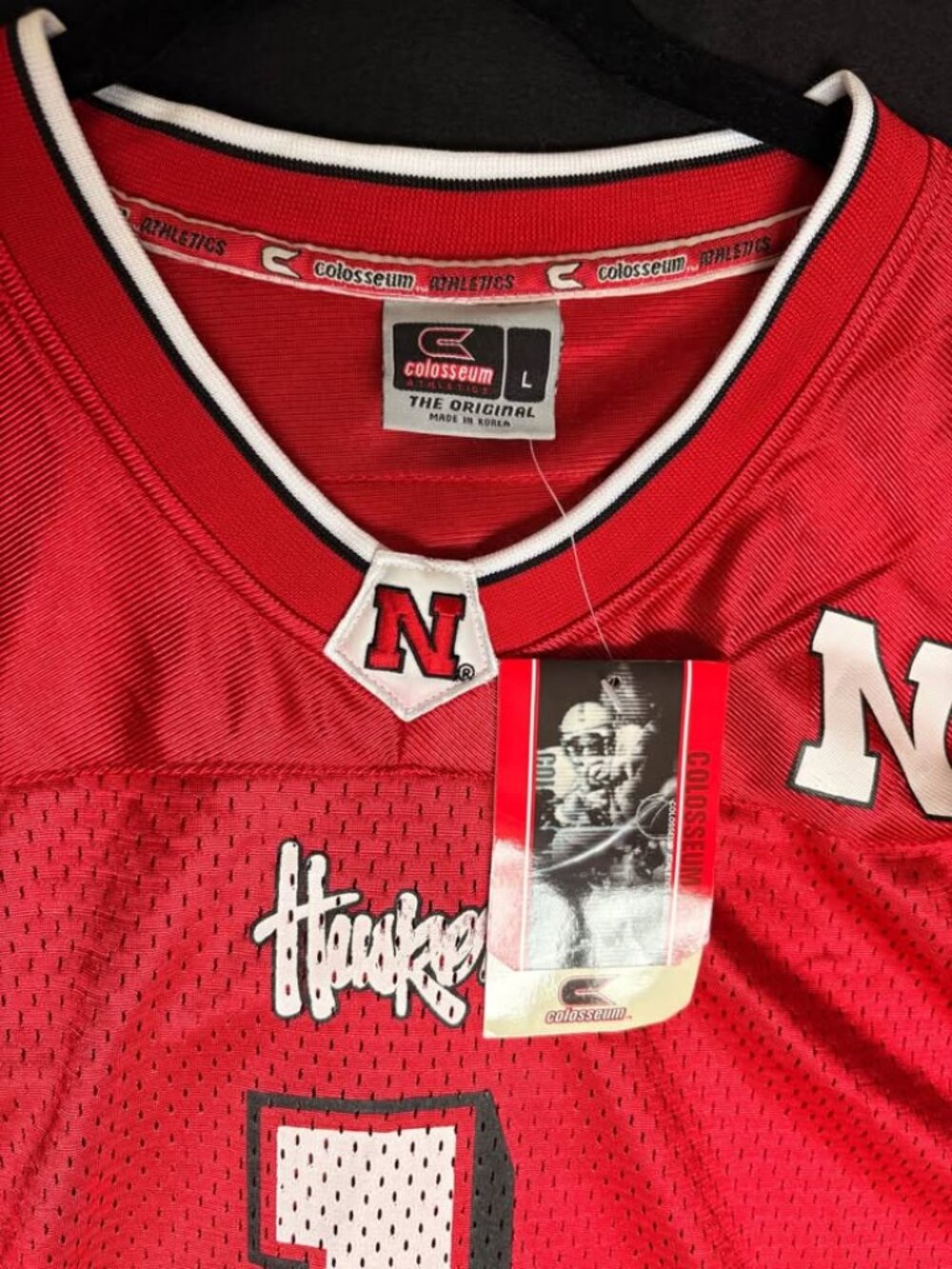 🌽 Nebraska Huskers Colosseum Football Jersey Shirt – Men’s L/XL – NEW - Picture 5 of 10